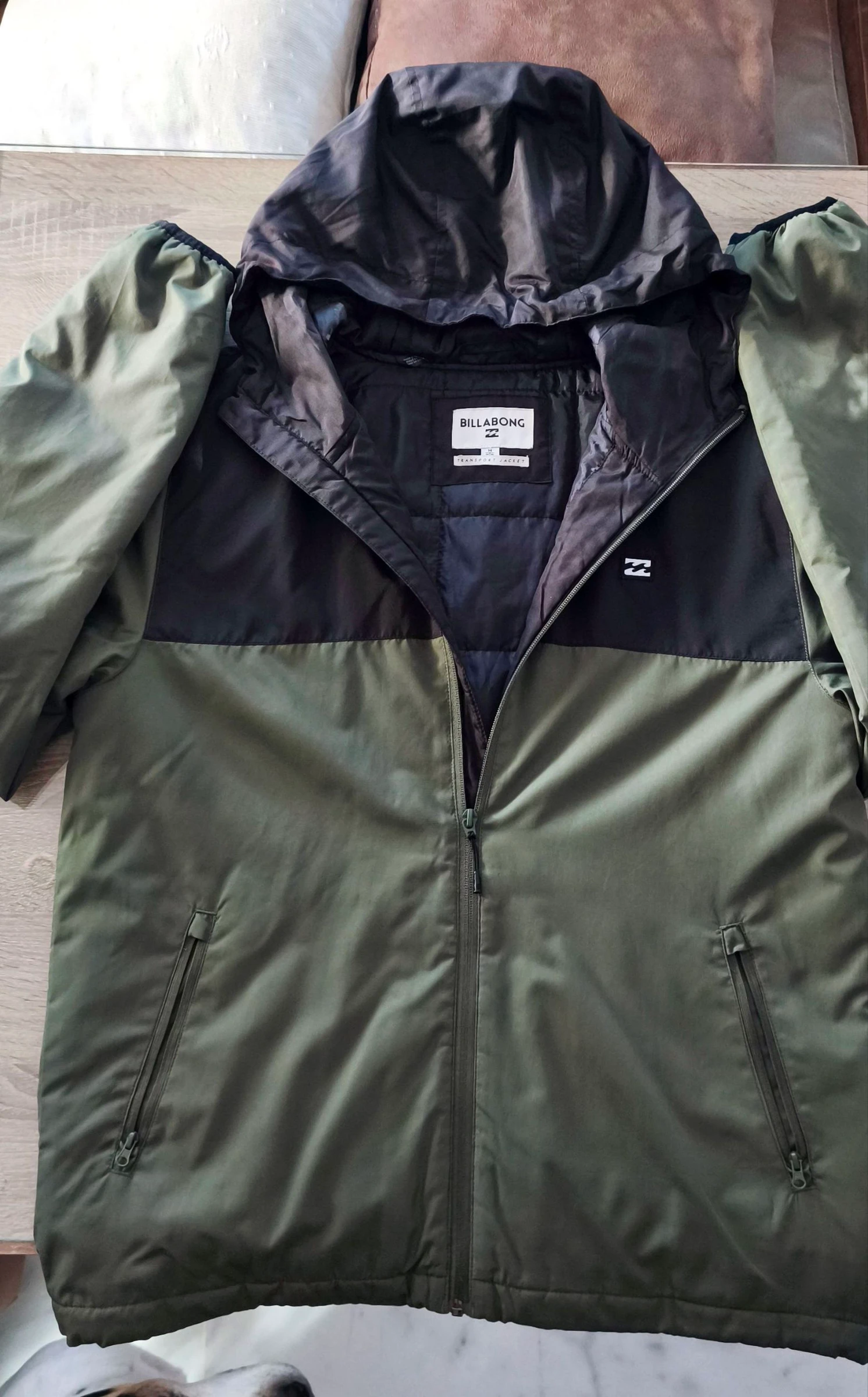 Chaqueta Billabong Transport Jacket - Talla M (Verde Caqui / Negro)
